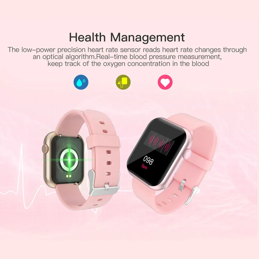 LOKMAT Sport Bluetooth Smart Watch Men Full Touch Fitness Tracker Heart Rate Digital Clock GTS Smartwatch Women for IOS Android |