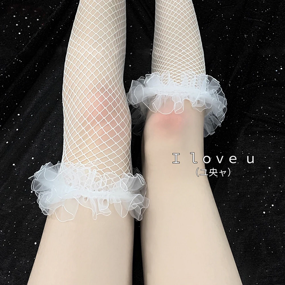 

Sexy Women Stockings Mesh Sheer Lace Stay Up Thigh High Hold-ups Stocking Lace Floral Fishnet Cute Lovely Exotic Apparel Hosiery