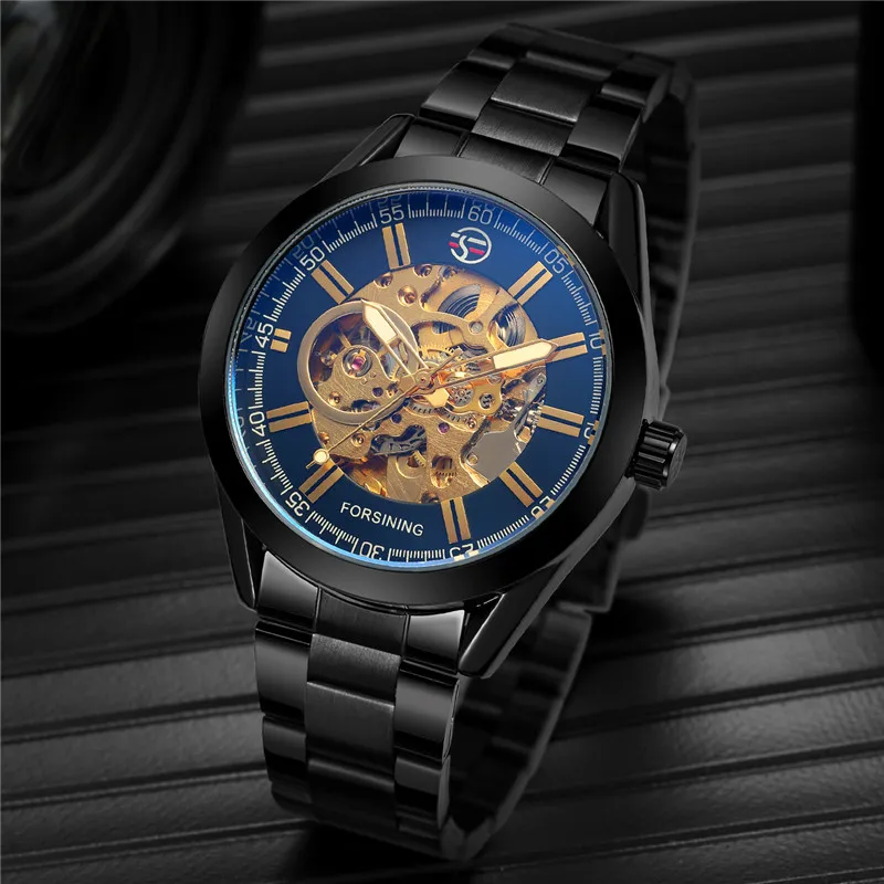 FORSINING автоматические механические мужские наручные часы военные спортивные
