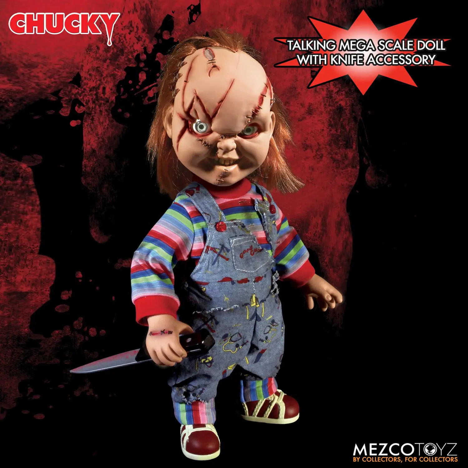 Оригинальный Mezco Toyz 78003 15 дюймов говорящий Scarred Chucky Reissue Коллекционная фигурка для