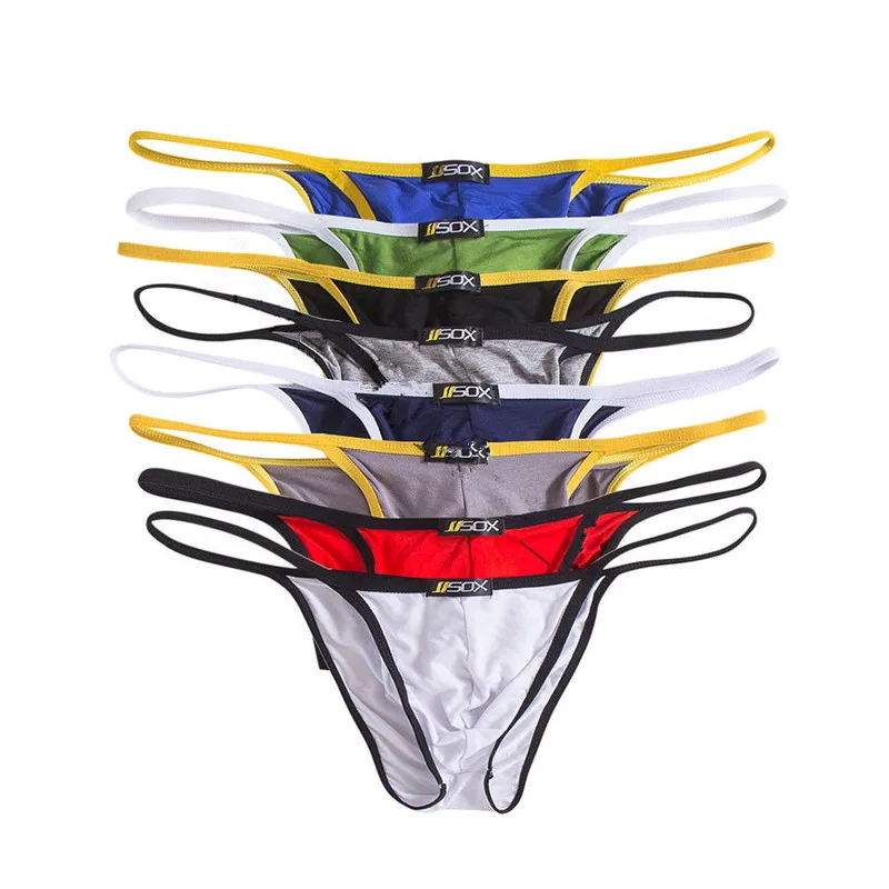 4 шт./лот сексуальные мужские плавки с низкой посадкой Модельное нижнее белье