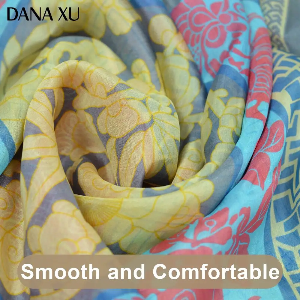 

2021 Silk Long Scarf Luxury Brand Women New Design Beach Blanket Shawl Wear Swimwear Bandana Hijab Face Shield Foulard