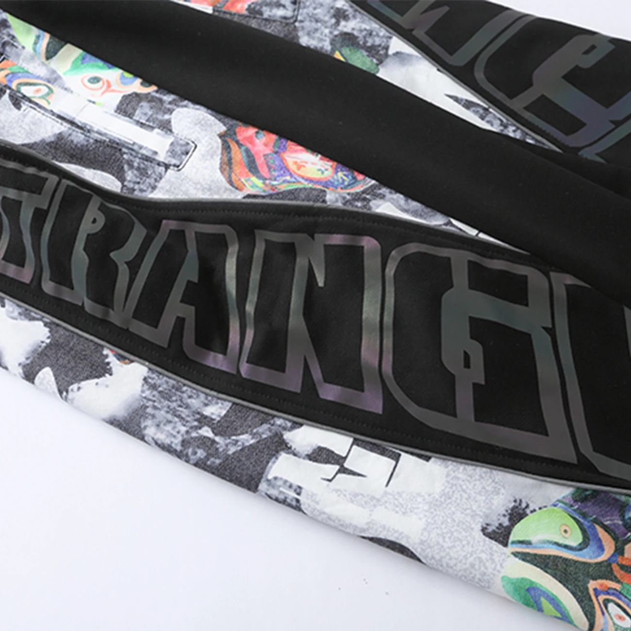 

Reflective Patchwork Graffiti Pant Man Hip Hop Streetwear Color Block Trousers Cotton Harajuku Jogger Pants Men