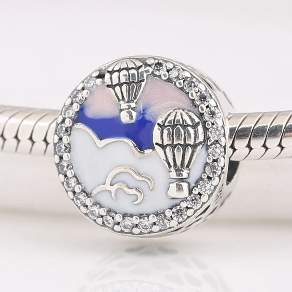 Аутентичные бусины S925 Сделай Сам ювелирные изделия облака и воздушные шары Шарм