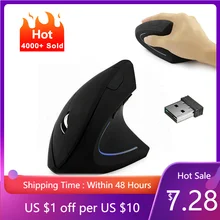 Wireless Mouse Vertical Gaming Mouse USB Computer Mice Ergonomic Desktop Upright Mouse 1600DPI for PC Laptop Office Home