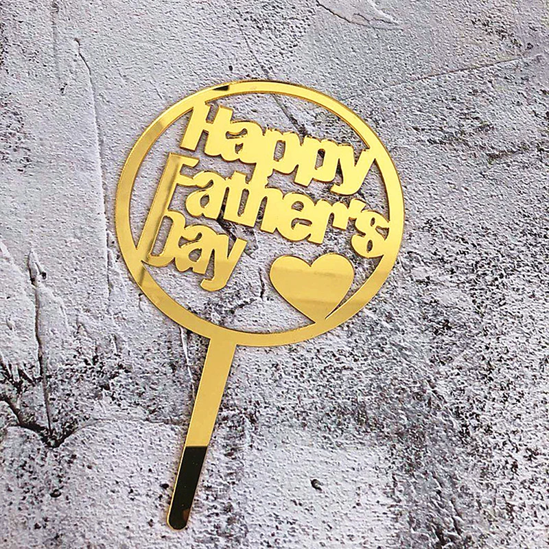 

Happy Father's Day Cake Topper dad heart Birthday Cupcake Topper