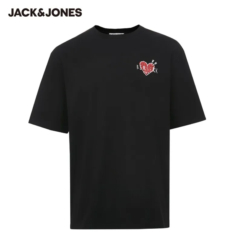 JackJones Men's 100% Cotton Round Neckline Short-sleeved T-shirt| 220101585 | Мужская одежда