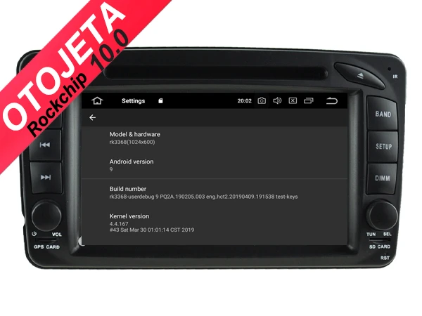 OTOJETA 7-дюймовый Android 10 0 мультимедийный видеоплеер для BENZ C CLASS W203 CLK W209 M W163 W639 GPS