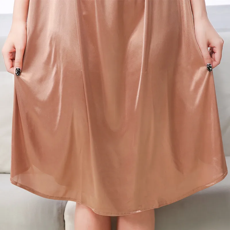 Big Size 5XL Sexy Women Nightgown Long Night Dress Artificial Silk Stain Deep-V Sleepwear Female Dressing Gown Nightie Nightwear