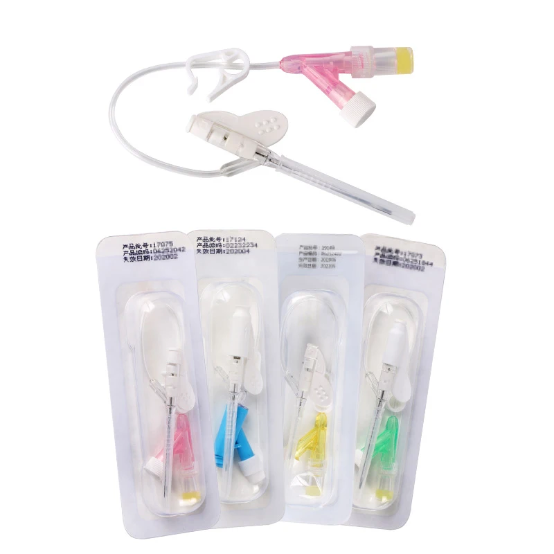 

1PC 18G/20G/22G/24G Sterilized Infusion Needle Disposable Venous Indwelling Needle +Dressing Patch