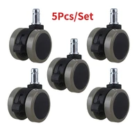 s30 5pcs 2 inch office chair swivel casters furniture wheels grip ring stem with brake for sofa bed goods shelf storage rack