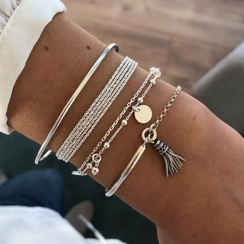 Boho винтажные браслеты вышитые блестками для женщин бусины браслет femme pulseras mujer