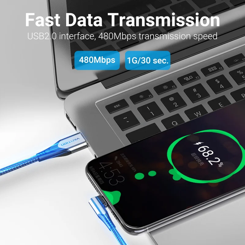 USB Type-C кабель Vention 5A для Huawei Mate 30 P40 P30 быстрая зарядка 40 Вт 3 0 SCP зарядное устройство