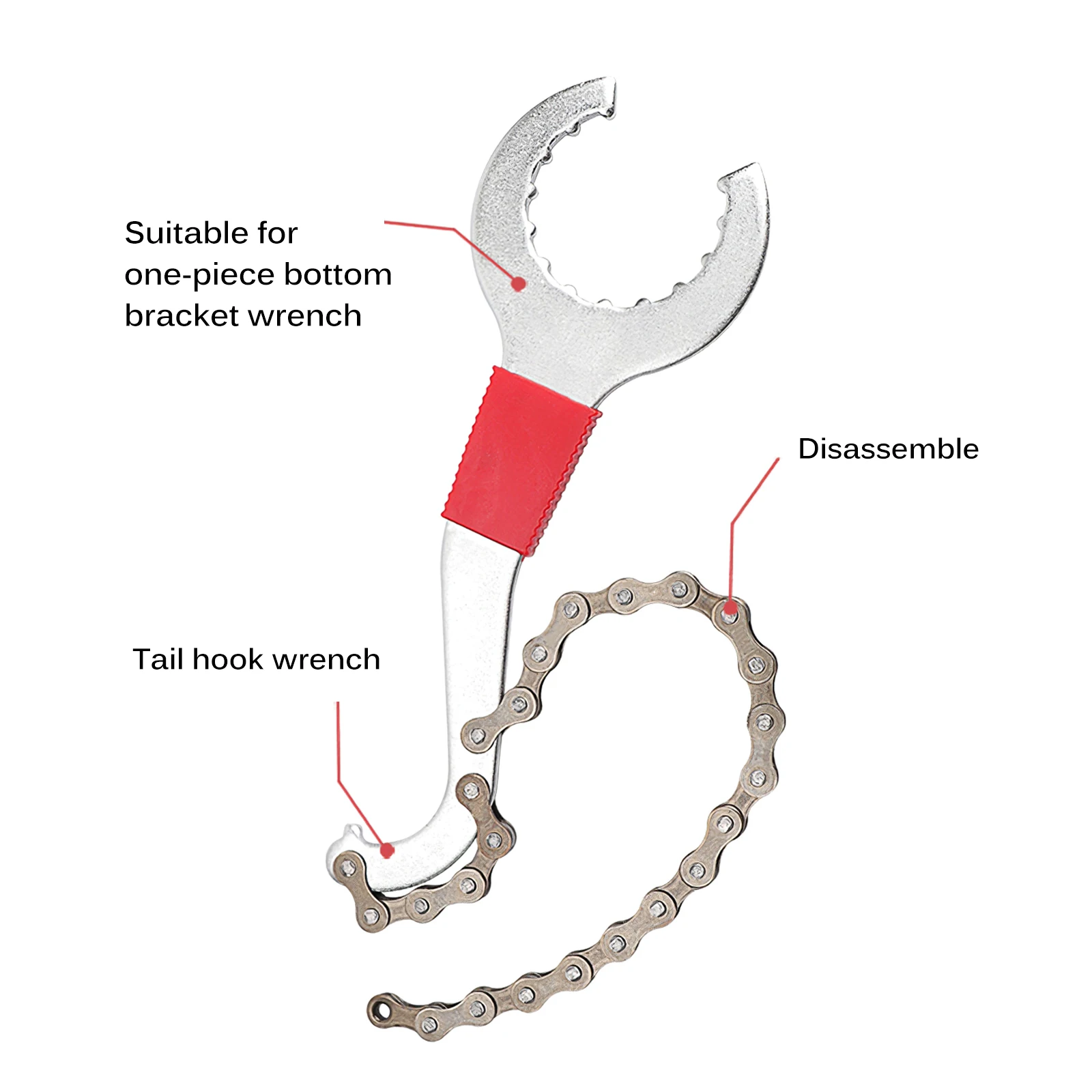 

3 In 1 Multifunctional Bicycle Repair Tool Mountain Bike Chain Cutter Chain Puller Bracket Puller Flywheel Puller Crank Puller