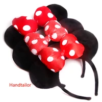 disney hair bow headband minnie mickey mouse polka dot bow dy black ear headband christmas hair accessories