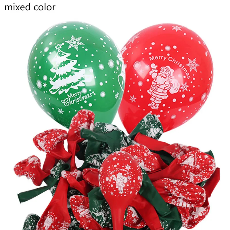 mixed color 10 шт. 10 дюймов латексные красные/зеленые модные воздушные шары, рождественские украшения, вечерние воздушные шары круглой формы, украшения, аксессуары - Цвет: mixed color