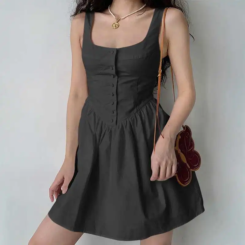 

Summer Robes 2021 VONDA Beach Sleeveless Mini Dres Women Summer Sundress Sexy Party Robe Femme Bohemian Vestidos Oversized