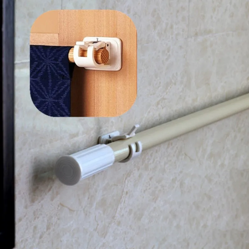 

s_Hanging Rod End Hanging Clips Adhesive Wall Hanging Curtain Hanging Rod Clip Hook Suction Box Packaging Two
