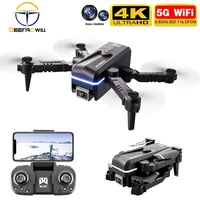 new kk1mini drone 4k hd dual camera wifi fpv air pressure height maintaining foldable quadcopter rc dron toy pk f11 drone