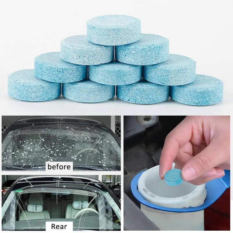 10/20 Car Window Cleaning Car Windshield Wiper Cleaning Concentrated Effervescent Tablet Universal Car Windscreen Solid Cleaner