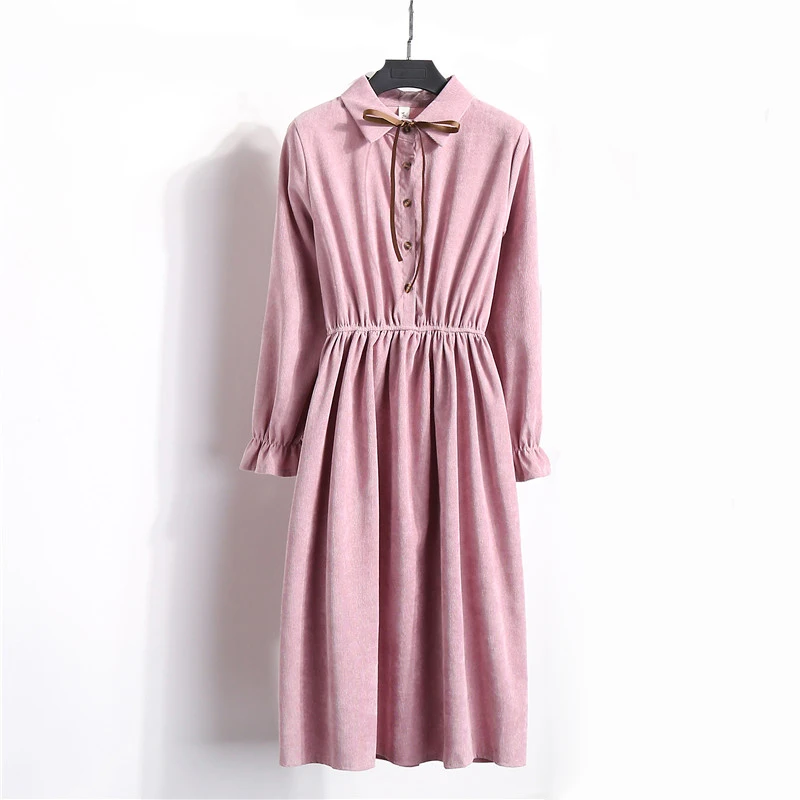 Вельветовое зимнее платье для женщин новинка 2021 винтажное миди с цветочным