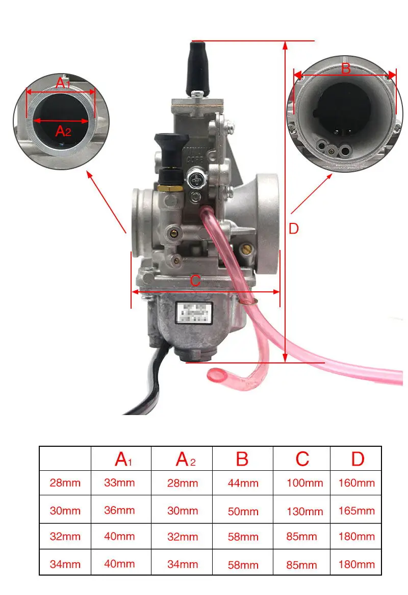 ZSDTRP карбюратор для Mikuni TM28 TM30 TM34 TM32 плоский смузи Carb TM34-2 Honda 250 CR250 Kawasaki KX125 150 |