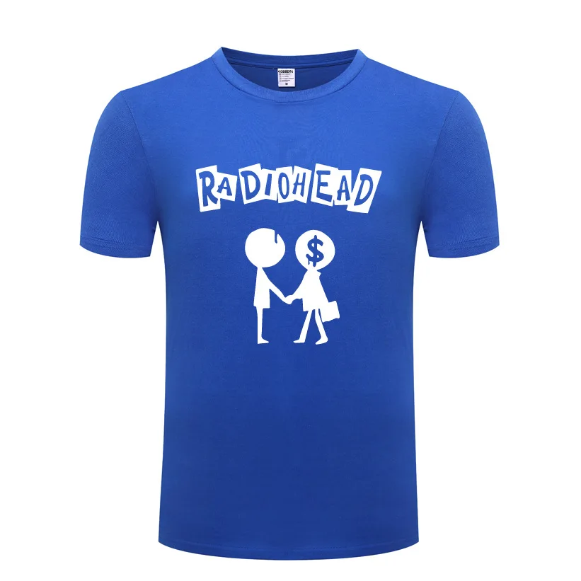 

Radiohead Music Rock T Shirts Men Summer Style Short Sleeve O-Neck Cotton Tshirt Casual Male Hip Hop Fitness T-Shirt Streetwear