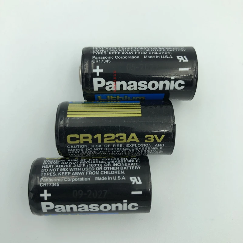 

10pcs/lot Panasonic CR123 CR 123A CR17345 16340 CR123A 3V 1550mAh Lithium Battery Dry Primary Batteries for Camera Meter