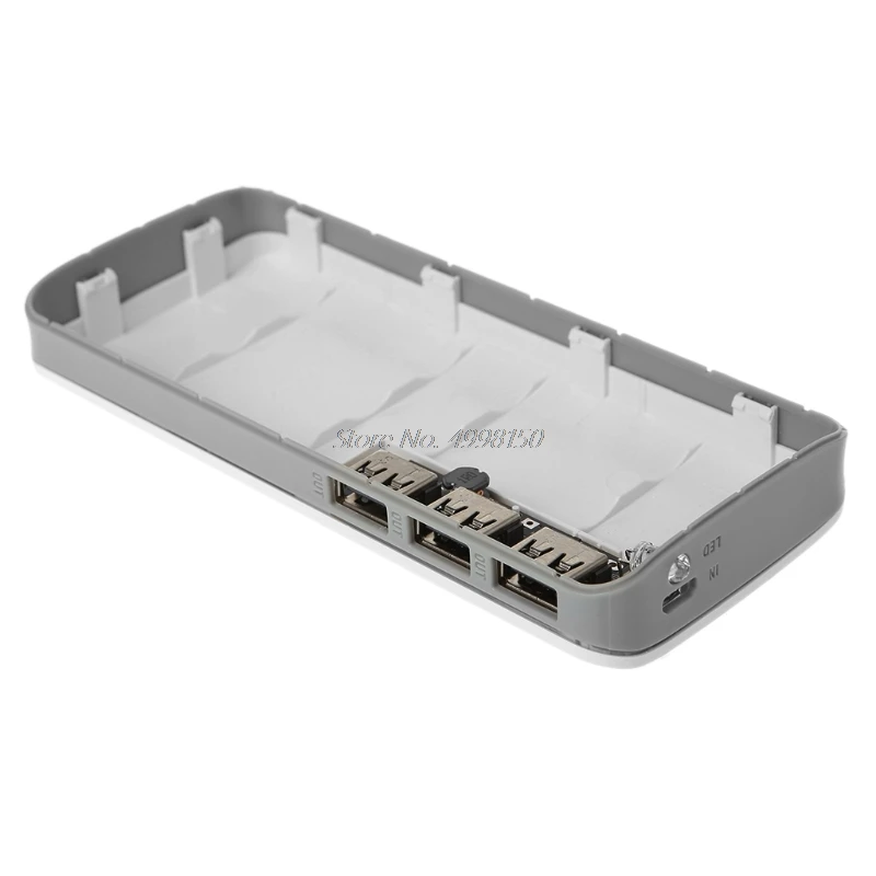 5V 2.1A 3 USB Power Bank зарядное устройство монтажная плата Повышающий Модуль + 5X 18650
