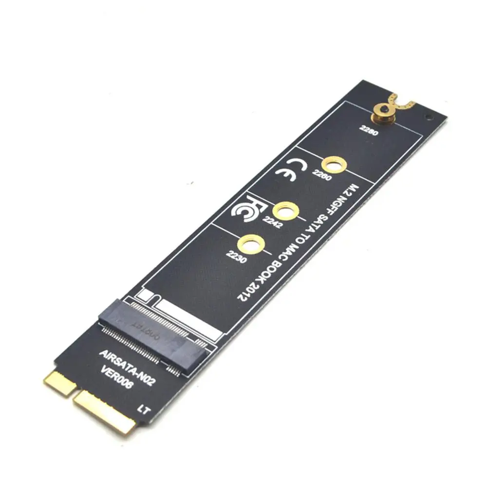 

Adapter Card to 64G 128G 256G 512G M.2 SATA NGFF SSD for 2012 MacBook Air A1465 A1466 for Apple SSD Adapter Connector Riser Card