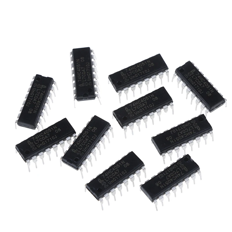 

10Pcs 74HC4051 SN74HC4051N DIP-16 New And Original