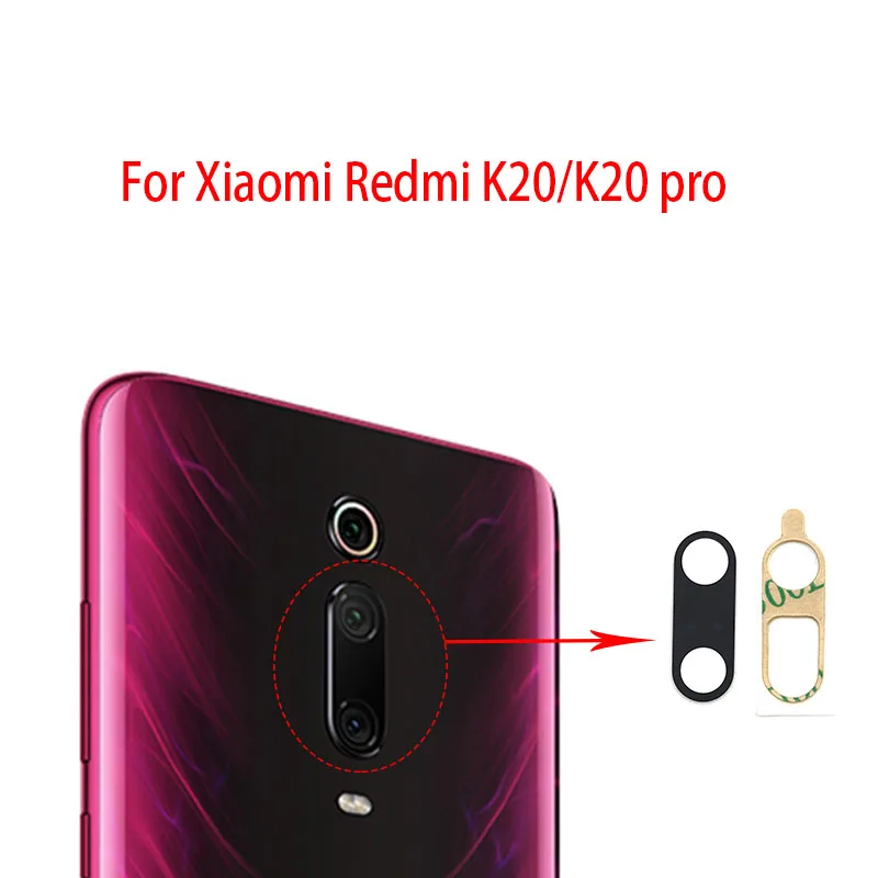 2 шт./лот, новая задняя камера со стеклянным объективом для Xiao mi Red mi K20/K20 Pro mi 9T камера со стеклянным объективом с клеем Замена Ремонт