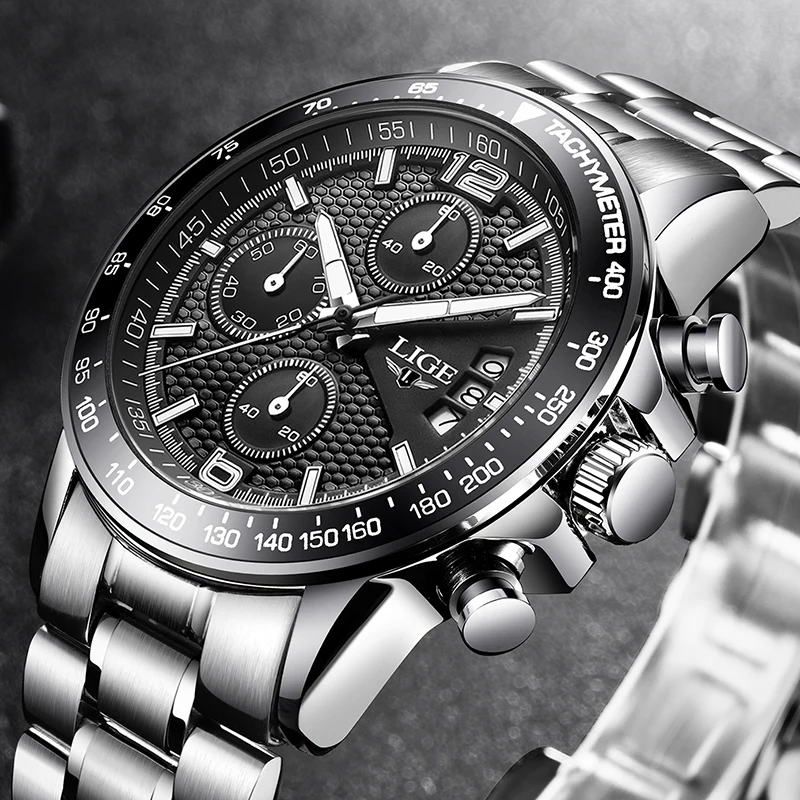 Reloj Hombre LIGE для мужчин s часы лучший бренд класса люкс военные спортивные