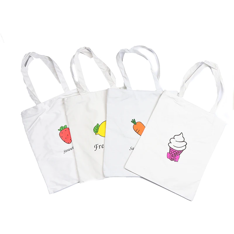 

Summer New Fruit Series Bolsa Feminina Shoulder Canvas Bags Large Capacity Wild Messenger Bag Cute Fun Handbag