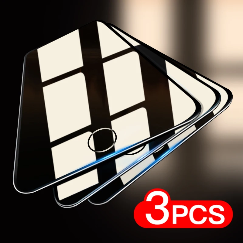 

Full Cover Glass For iPhone 7 8 Plus 6 6s 5 5s se Glass For iPhone X Xr Xs 11 12 Pro Max 12 Mini Tempered Glass Screen Protector