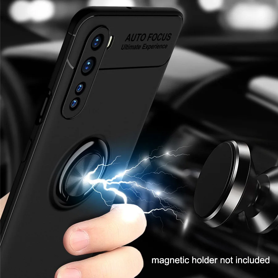 

Металлическое кольцо автомобильный держатель Магнитный чехол для OnePlus Nord OneplusNord чехол Магнитный Мягкий Силиконовый ТПУ матовый чехол для ...