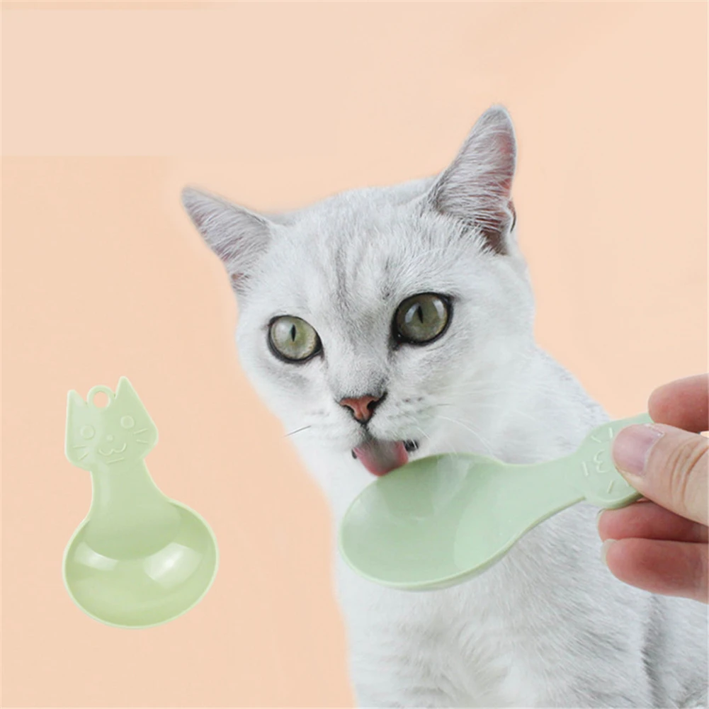 Милая Кошка маленькая ложка многофункциональная ПЭТ пластиковая пищевой Совок