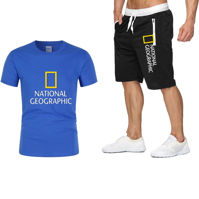 

Men's Sportswear 2 Piece Set Tracksuit T-shirts Shorts Beach Suit Summer 2021