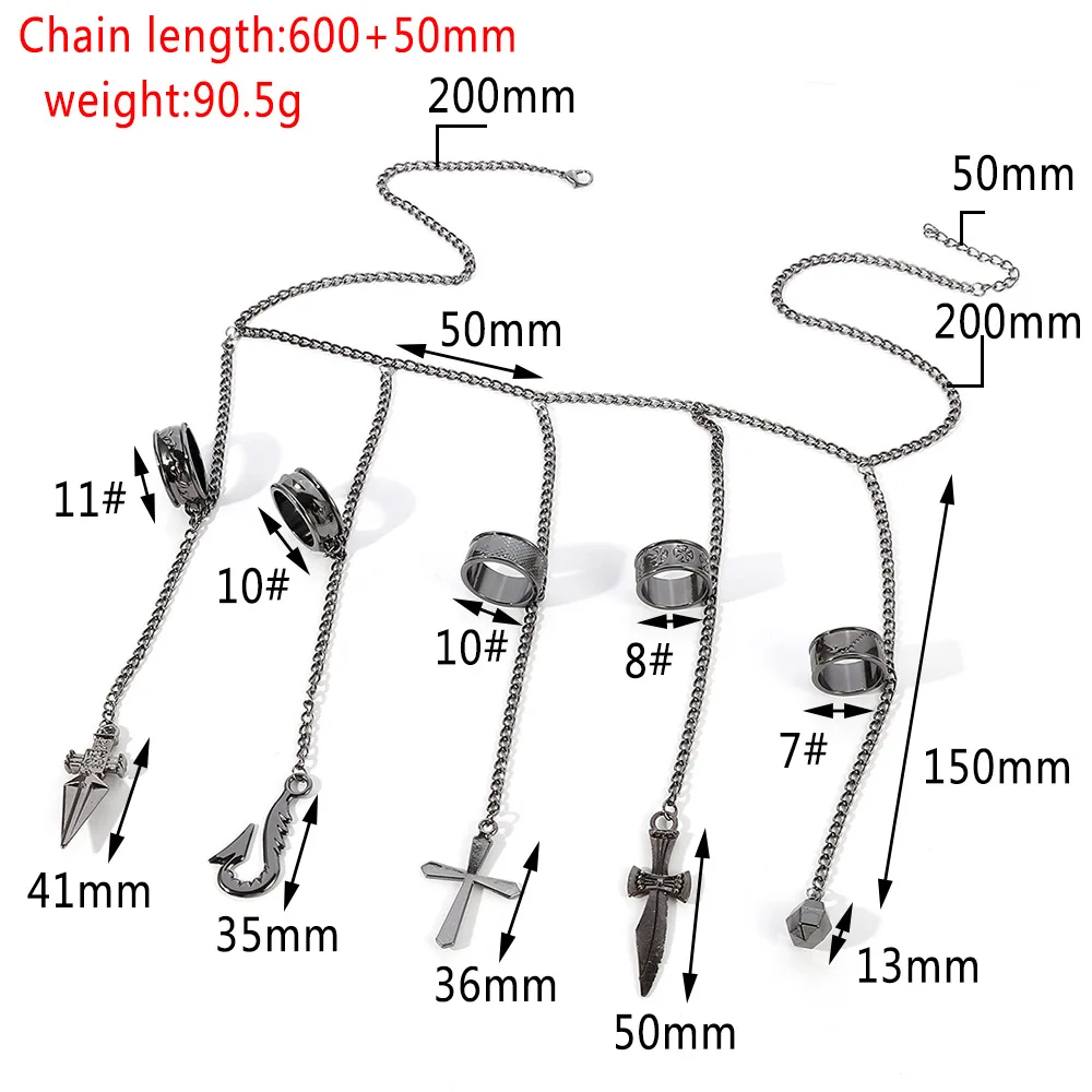 Аниме Hunter X кольца Kurapika Хэллоуин косплей костюм реквизит металлическое кольцо