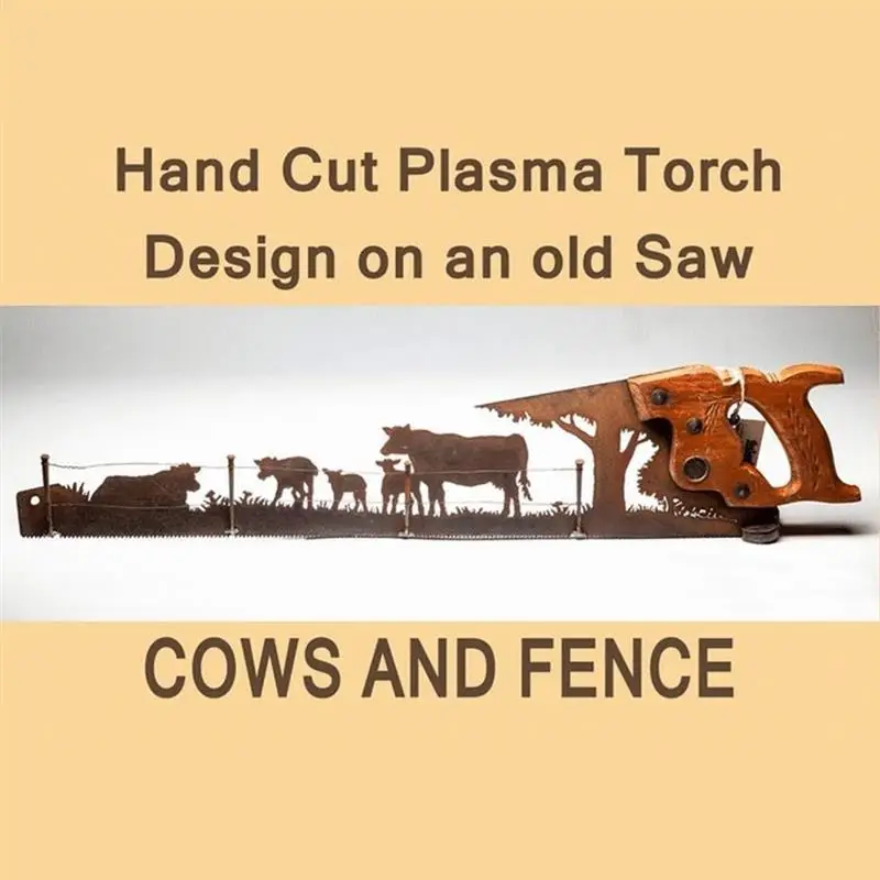 

Metal Art Saw Wall Decoration Father'S Day Gift Rustic Saw Hanging Decoration Unique Gift Hand-Cut Metal Saw Wall Decoration