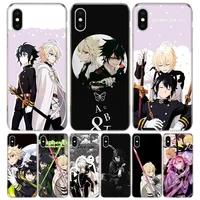 seraph of the end silicon call phone case for apple iphone 11 13 pro max 12 mini 7 plus 6 x xr xs 8 6s se 5s cover coque bag