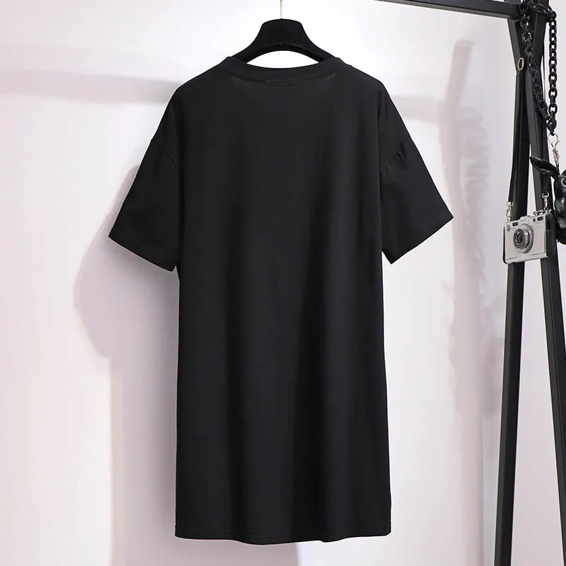 Женская летняя футболка с круглым вырезом и коротким рукавом 150 кг - купить по