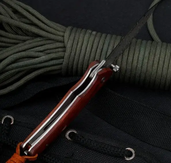 Карманный складной нож Kesiwo KH31 миниатюрный Универсальный дамасский Клинок для