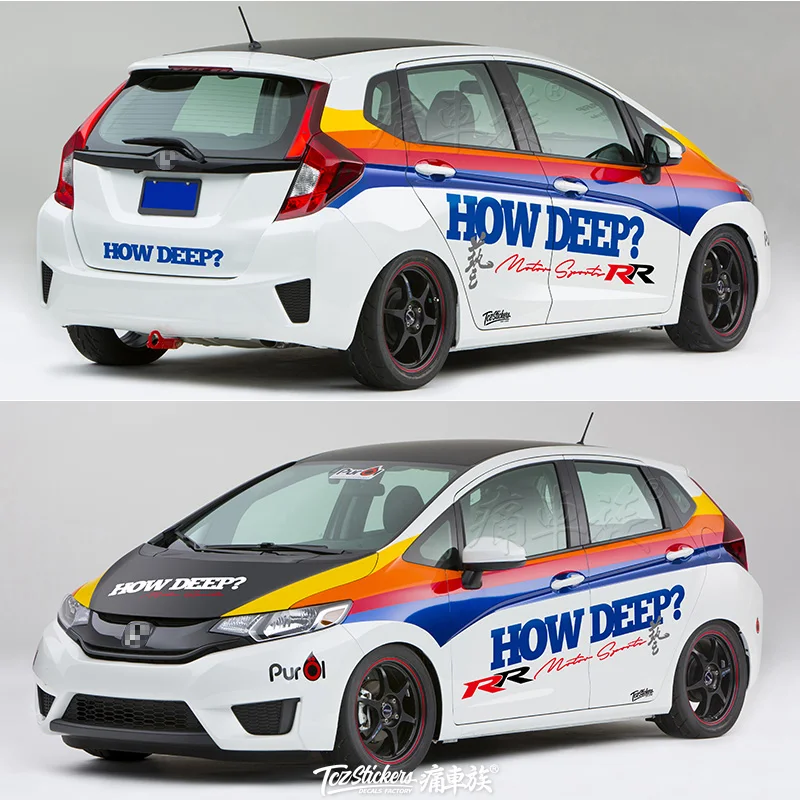 Car stickers For Honda Fit GK5 JAZZ 2014-2019 body appearance new decoration modification | Автомобили и мотоциклы