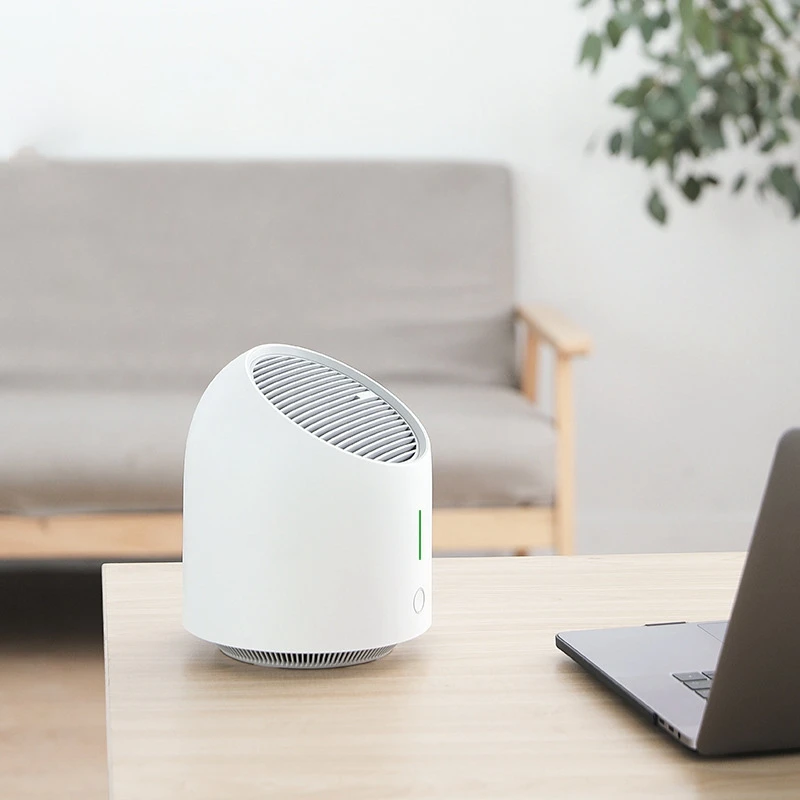 

Портативный очиститель воздуха для дома, для спальни и офиса, тихий маленький настольный воздухоочиститель с USB, 3 режима для удаления пыли, ...