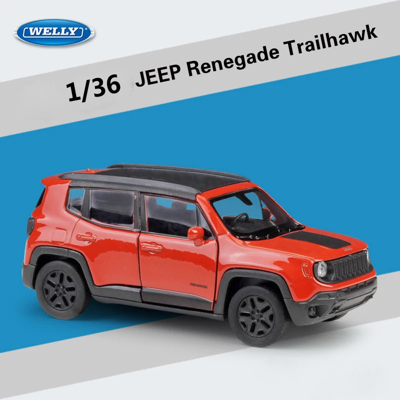 Welly литая модель внедорожника 1:36 джип ренегад Trailhawk Тяговый автомобиль из
