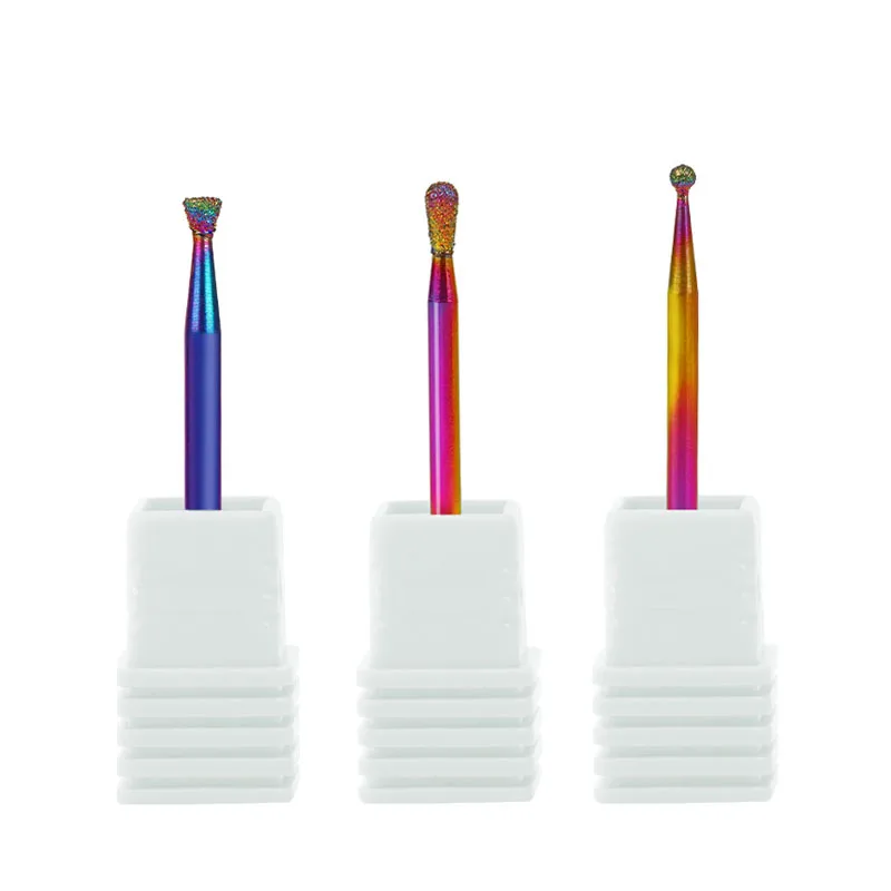 3 шт. сверла для ногтей Радужный Держатель резак маникюра Сверла машины