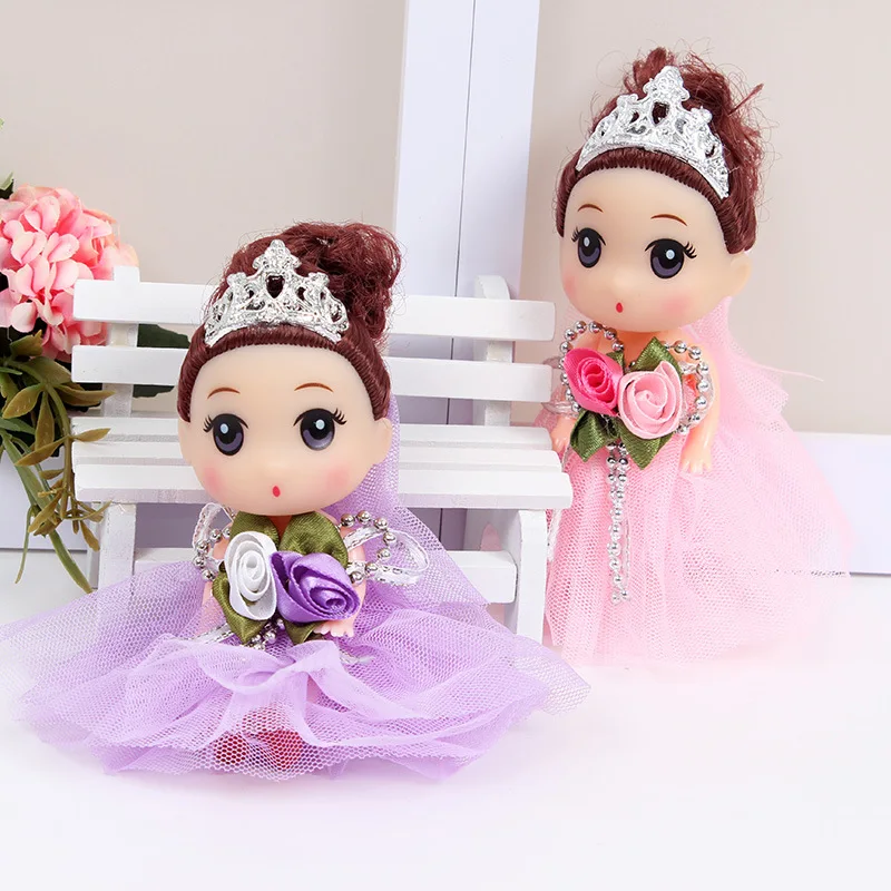 12 см ручной работы Мини Красочный Букет невесты куклы игрушки свадебное платье