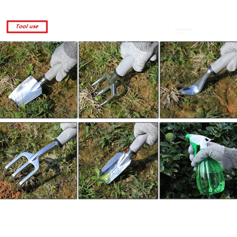 

9-Piece Garden Tool Set Garden Tote Bag with Deep Bag Garden Tool Set with Rake Shovel Trowel Etc.