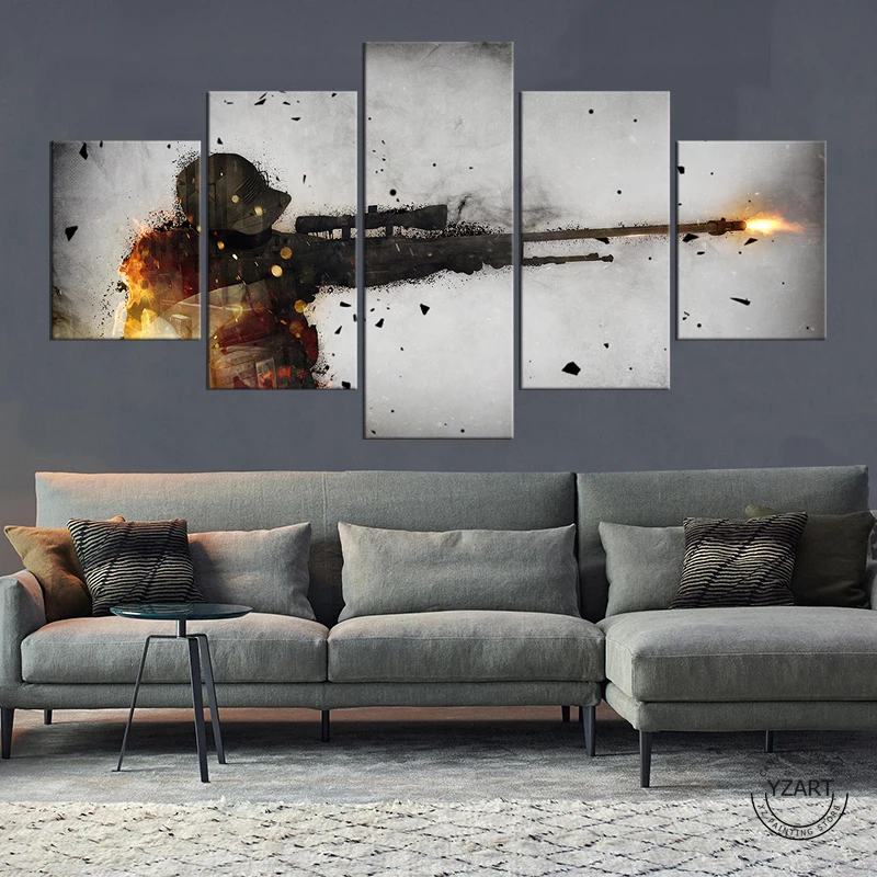 

Игровой плакат FPS, картины снайпера CSGO, картина маслом для домашнего декора, без рамы